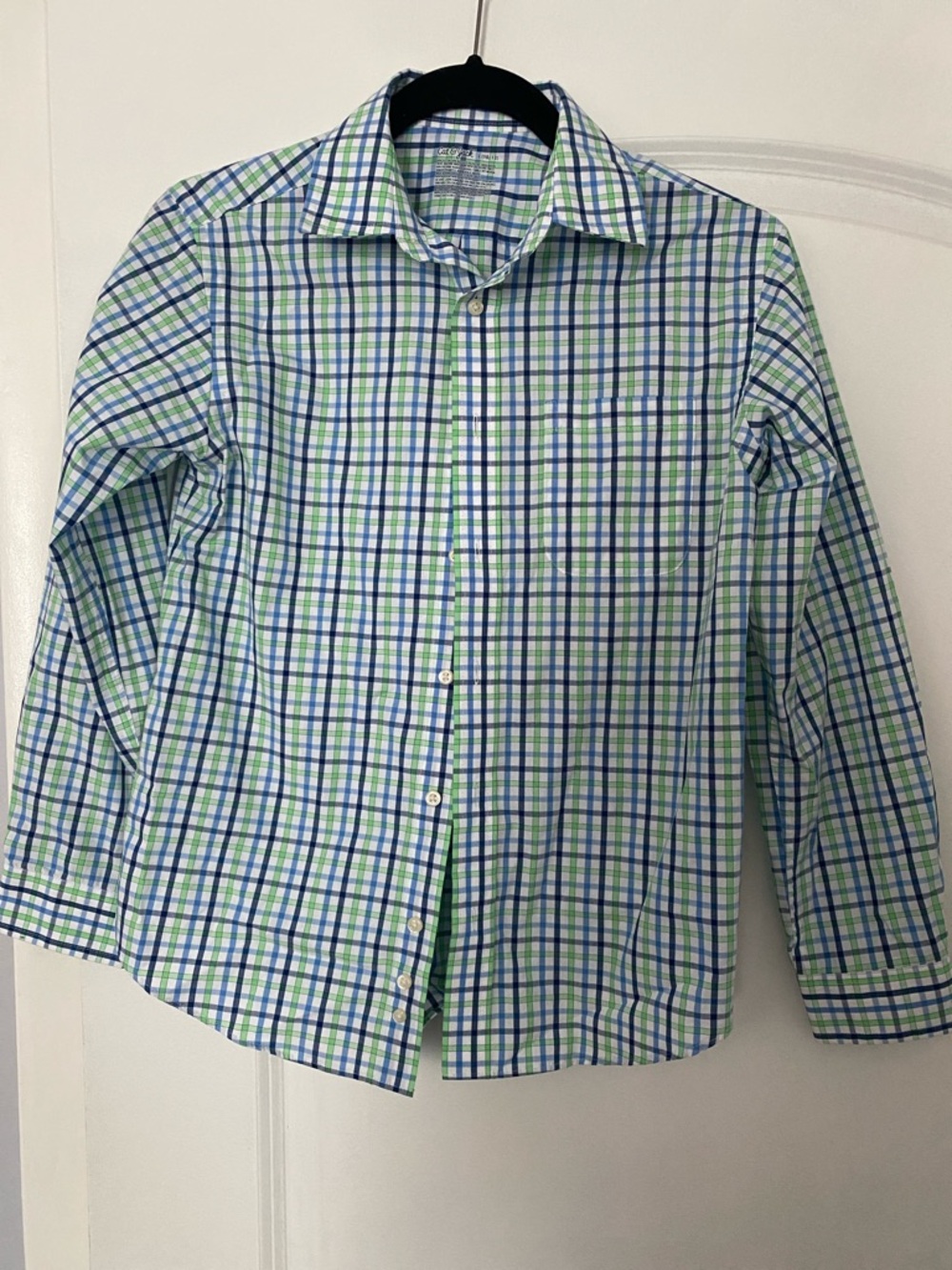 Cat & Jack Blue and Green Plaid Boy’s Shirt size L (10-12)